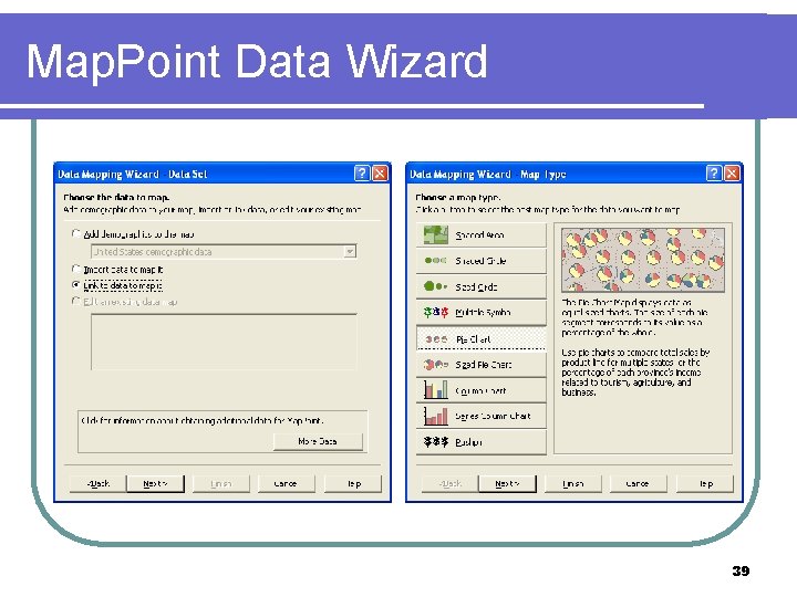 Map. Point Data Wizard 39 
