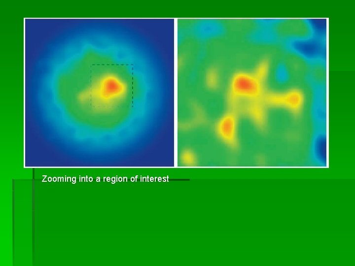 Zooming into a region of interest Zooming into a region of interest