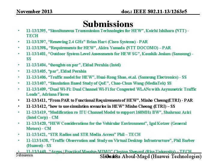 November 2013 • • • • doc. : IEEE 802. 11 -13/1263 r 5