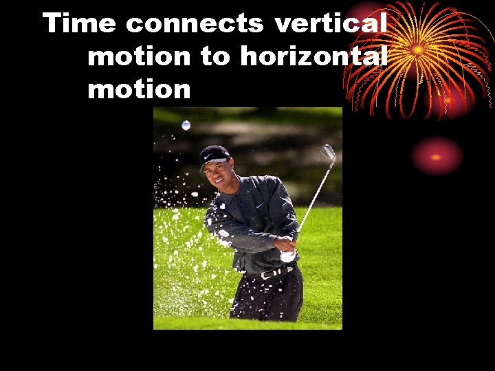 Time connects vertical motion to horizontal motion 