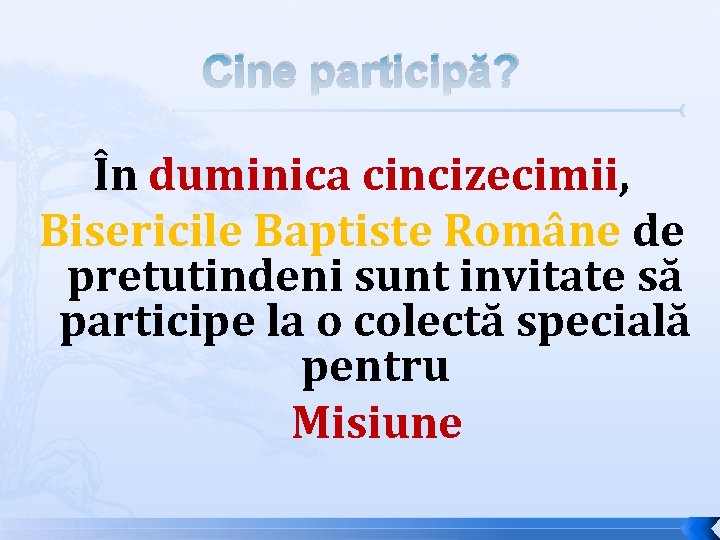 Cine participă? În duminica cincizecimii, Bisericile Baptiste Române de pretutindeni sunt invitate să participe