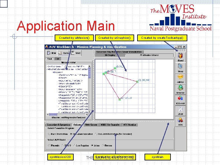 Application Main Created by ui. Mission() spn. Mission. X 3 D Created by ui.