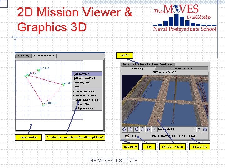 2 D Mission Viewer & Graphics 3 D tab. Pnl _mission. View Created by