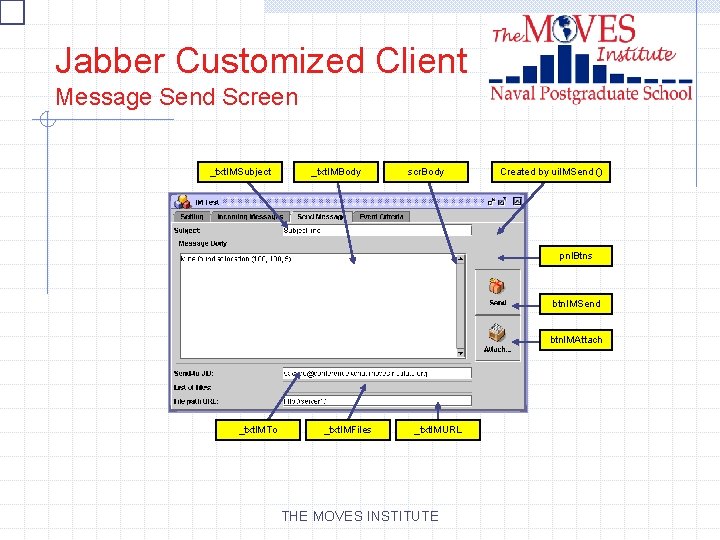 Jabber Customized Client Message Send Screen _txt. IMSubject _txt. IMBody scr. Body Created by