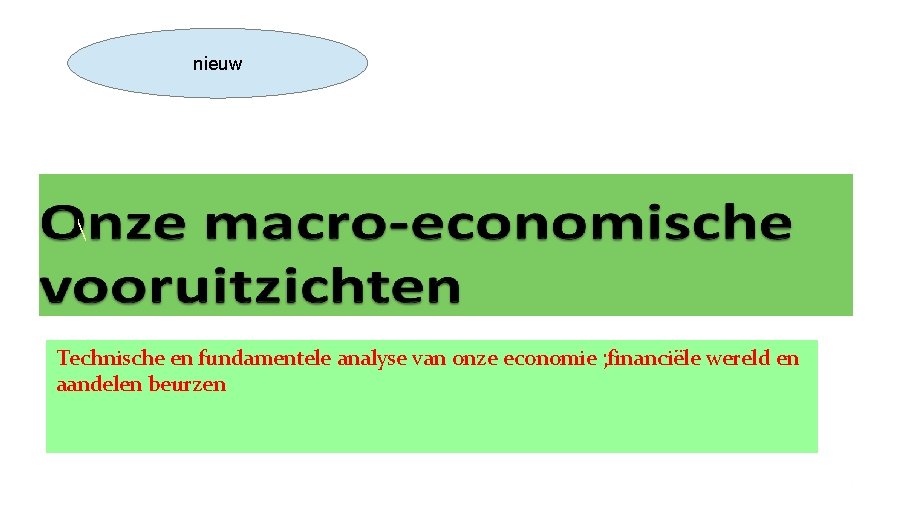 nieuw Technische en fundamentele analyse van onze economie ; financiële wereld en aandelen beurzen