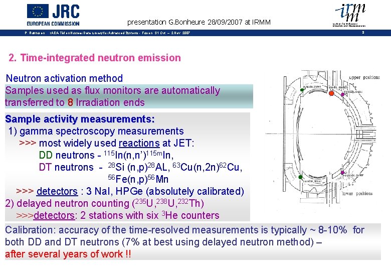 presentation G. Bonheure 28/09/2007 at IRMM P. Rullhusen IAEA-TM on Nuclear Data Library for