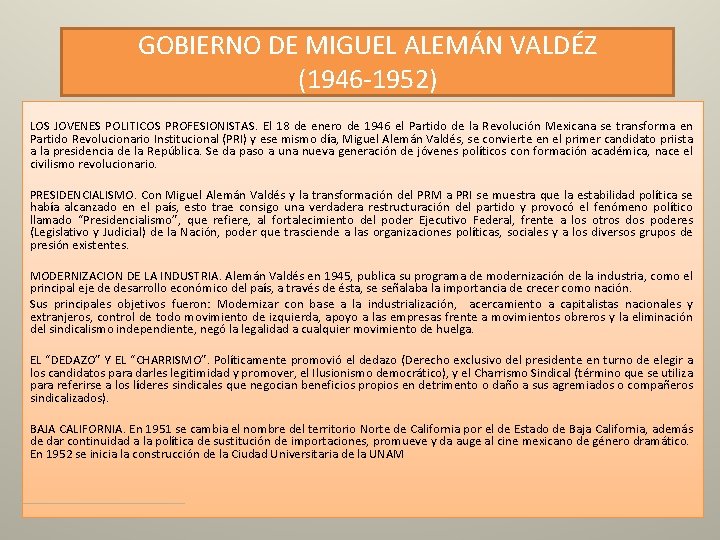 BLOQUE VI EXAMINAS LA CONSOLIDACIN DEL ESTADO MEXICANO