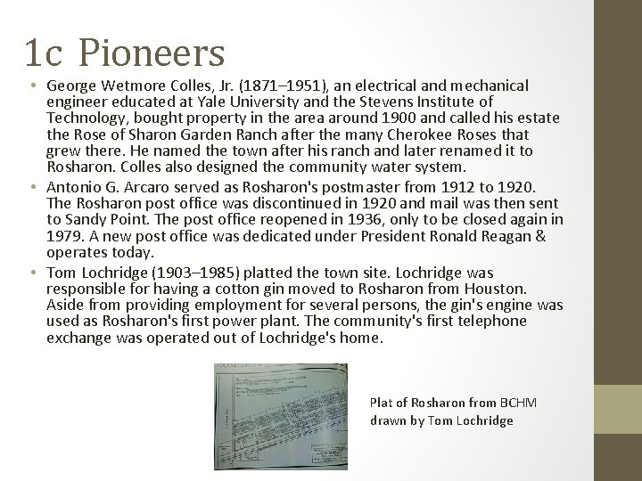 1 c Pioneers • George Wetmore Colles, Jr. (1871– 1951), an electrical and mechanical