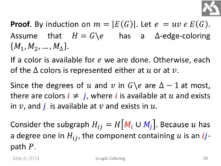 March 2014 Graph Coloring 39 