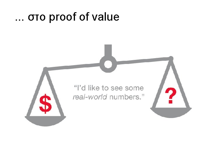 . . . στο proof of value 