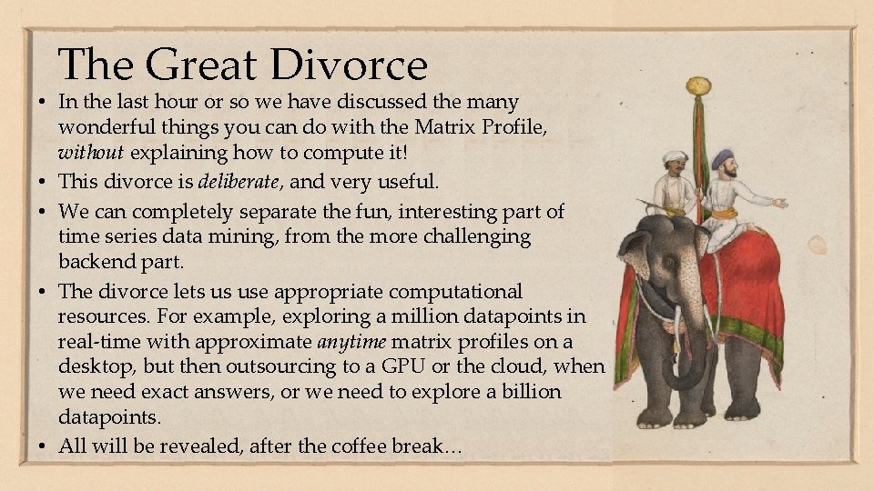 The Great Divorce • In the last hour or so we have discussed the