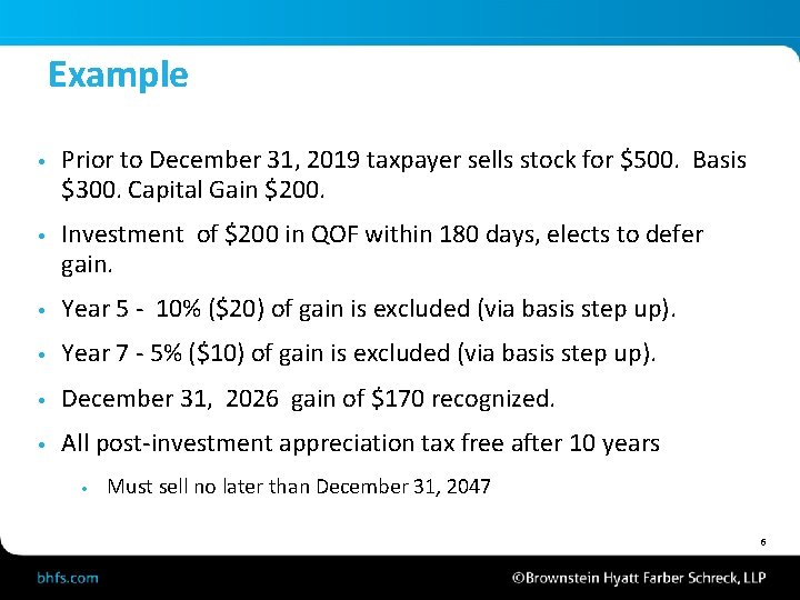 Example • Prior to December 31, 2019 taxpayer sells stock for $500. Basis $300.