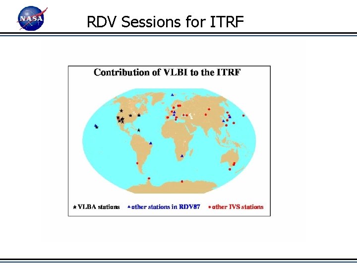 RDV Sessions for ITRF 
