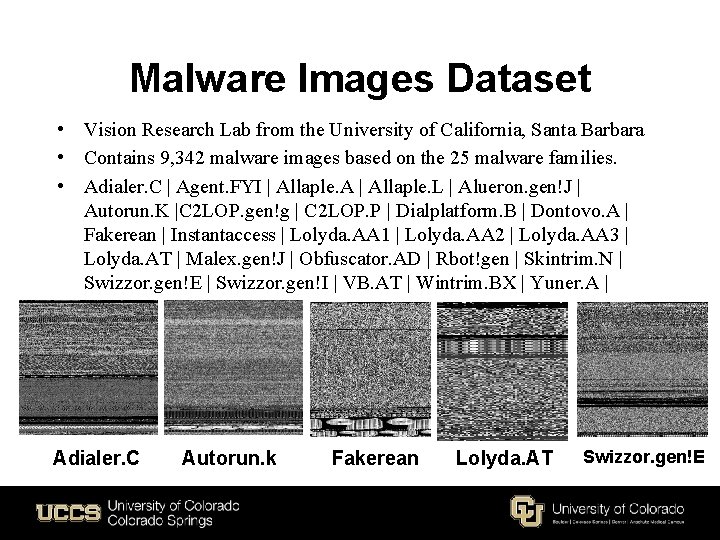 Malware Images Dataset • Vision Research Lab from the University of California, Santa Barbara