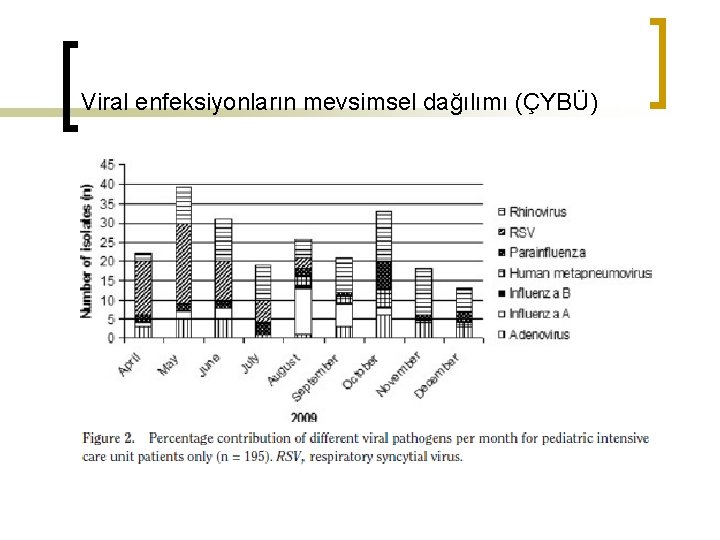 Viral enfeksiyonların mevsimsel dağılımı (ÇYBÜ) 