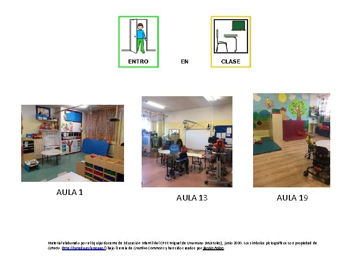 AULA 13 AULA 19 Material elaborado por el Equipo docente de Educación Infantil del