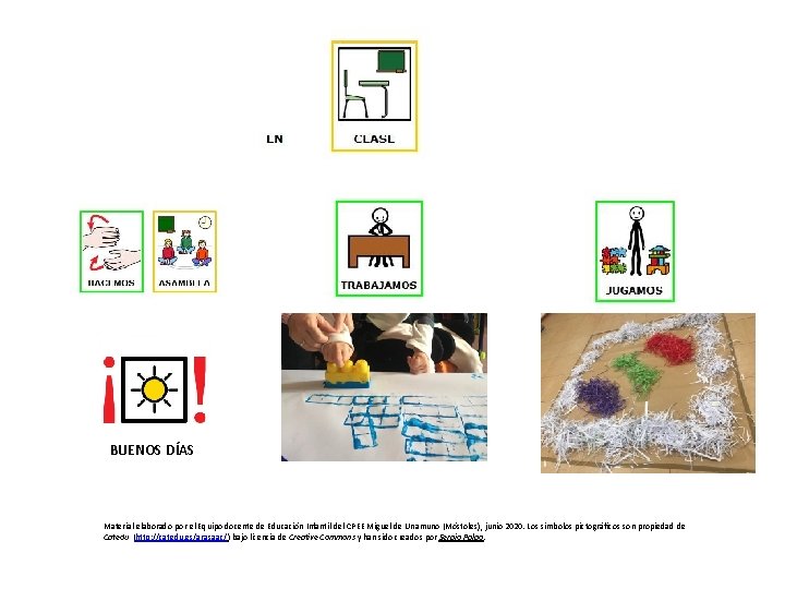 BUENOS DÍAS Material elaborado por el Equipo docente de Educación Infantil del CPEE Miguel