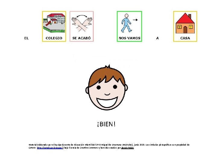 ¡BIEN! Material elaborado por el Equipo docente de Educación Infantil del CPEE Miguel de