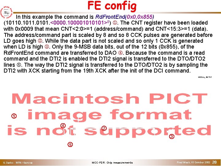 FE config In this example the command is Rd. Front. End(0 x 0, 0