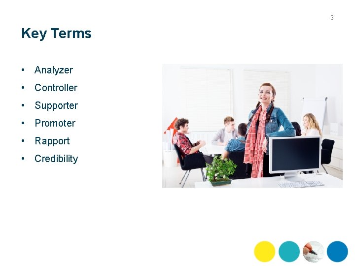 3 Key Terms • Analyzer • Controller • Supporter • Promoter • Rapport •