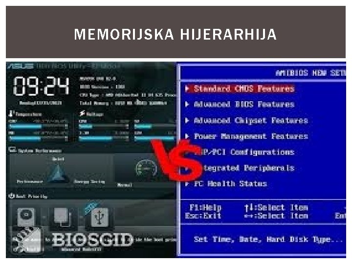 MEMORIJSKA HIJERARHIJA BIOS (eng. Basic Input-Output System) je upravljački softver, ugrađen u PC, računar