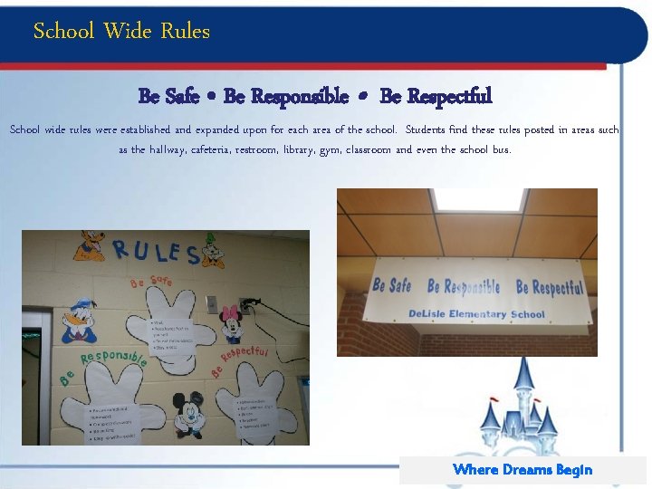 School Wide Rules Be Safe • Be Responsible • Be Respectful School wide rules