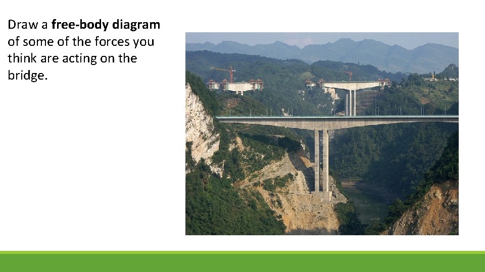 Draw a free-body diagram of some of the forces you think are acting on