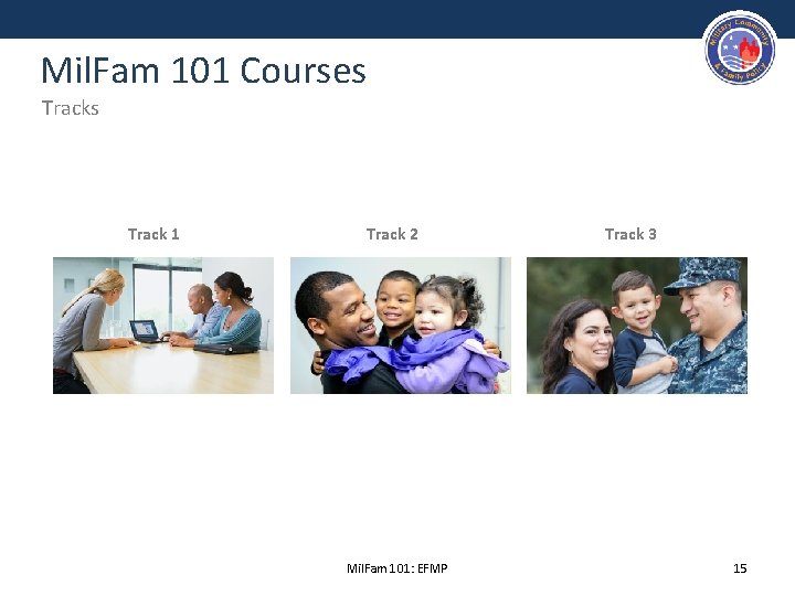 Mil. Fam 101 Courses Track 1 Track 2 Mil. Fam 101: EFMP Track 3