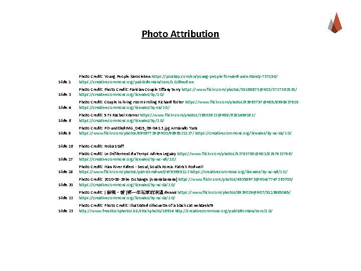 Photo Attribution Slide 1 Photo Credit: Young People karosieben https: //pixabay. com/en/young-people-forward-uncertainty-737150/ https: //creativecommons.