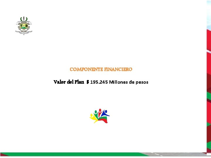 Plan de Desarrollo Departamental 2020 - 2023 COMPONENTE FINANCIERO Valor del Plan $ 195.