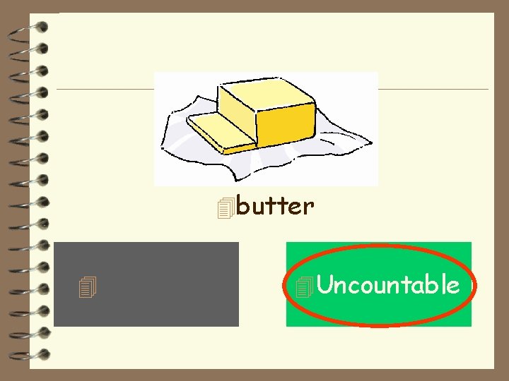 4 butter 4 Countable 4 Uncountable 