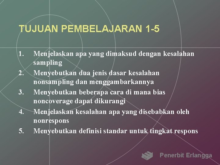 TUJUAN PEMBELAJARAN 1 -5 1. 2. 3. 4. 5. Menjelaskan apa yang dimaksud dengan