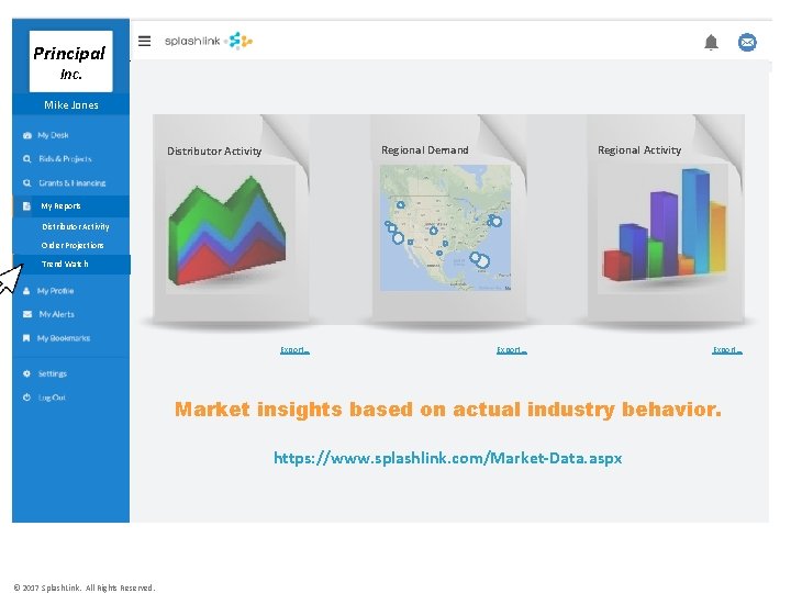Principal Inc. Mike Jones Regional Demand Distributor Activity Regional Activity My Reports Distributor Activity