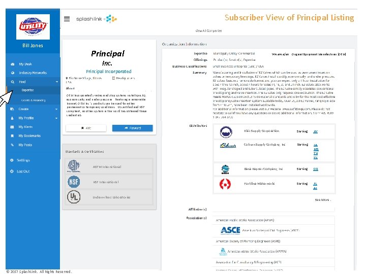 Subscriber View of Principal Listing OEM Inc. Bill Jones Principal We are a/an: Original
