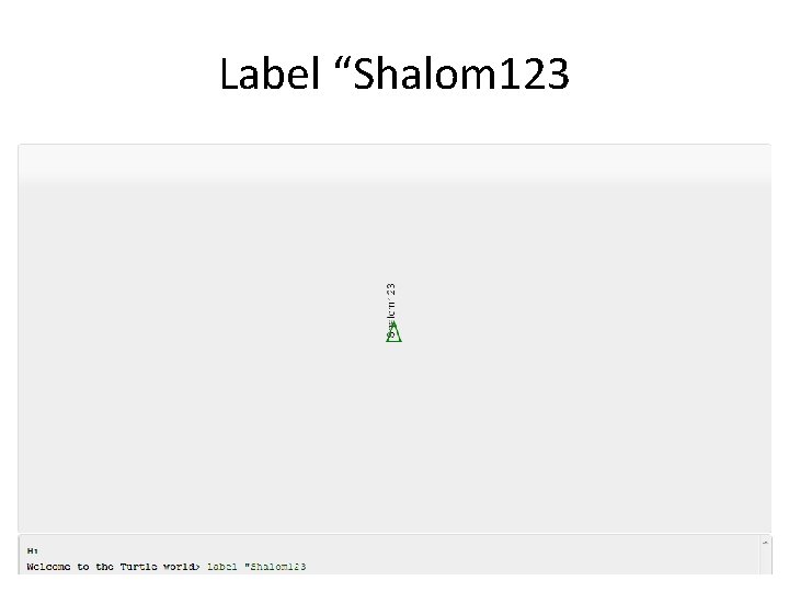 Label “Shalom 123 