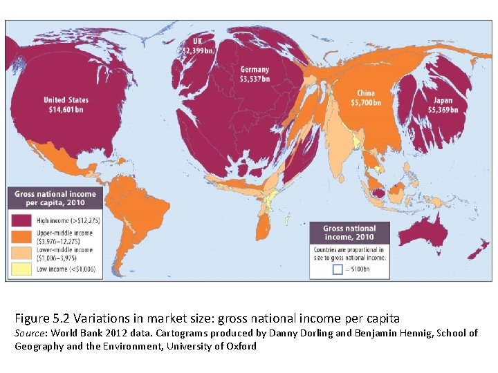 Figure 5. 2 Variations in market size: gross national income per capita Source: World