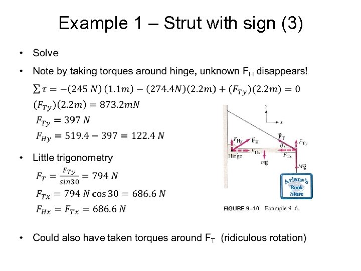 Example 1 – Strut with sign (3) • 