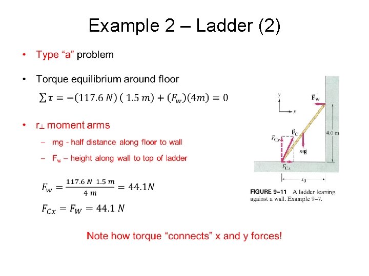 Example 2 – Ladder (2) • 