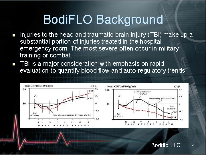 Bodi. FLO Background n n Injuries to the head and traumatic brain injury (TBI)