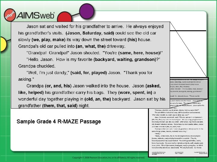 Sample Grade 4 R-MAZE Passage 