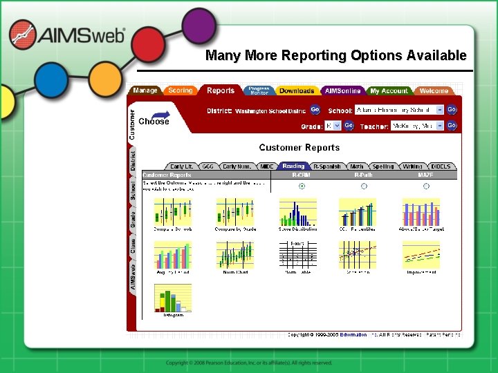Many More Reporting Options Available 