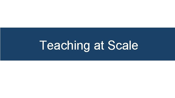 Teaching at Scale 