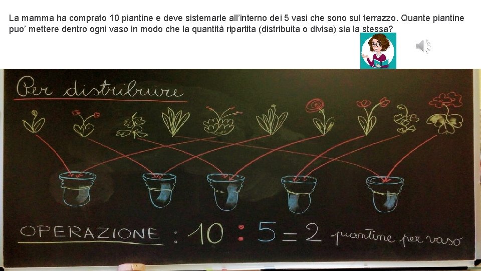 La mamma ha comprato 10 piantine e deve sistemarle all’interno dei 5 vasi che