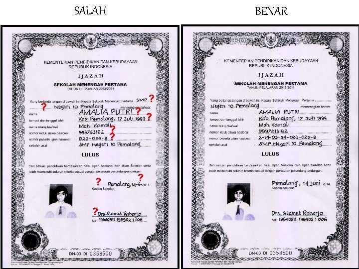 SALAH BENAR ? ? ? 