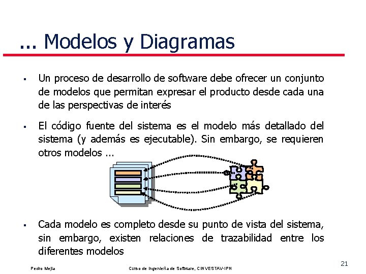 . . . Modelos y Diagramas § § § Un proceso de desarrollo de