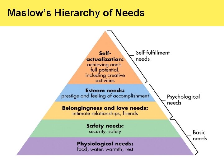 Maslow’s Hierarchy of Needs 