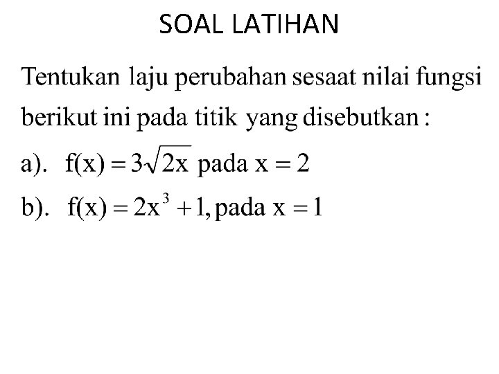 SOAL LATIHAN 