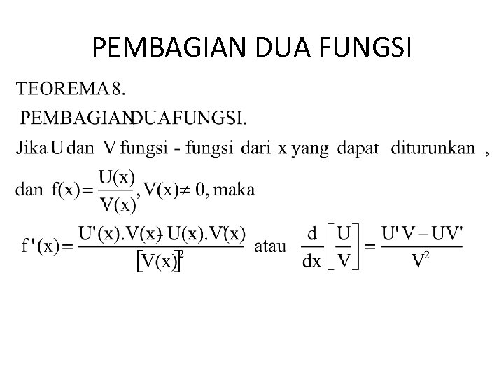 PEMBAGIAN DUA FUNGSI 