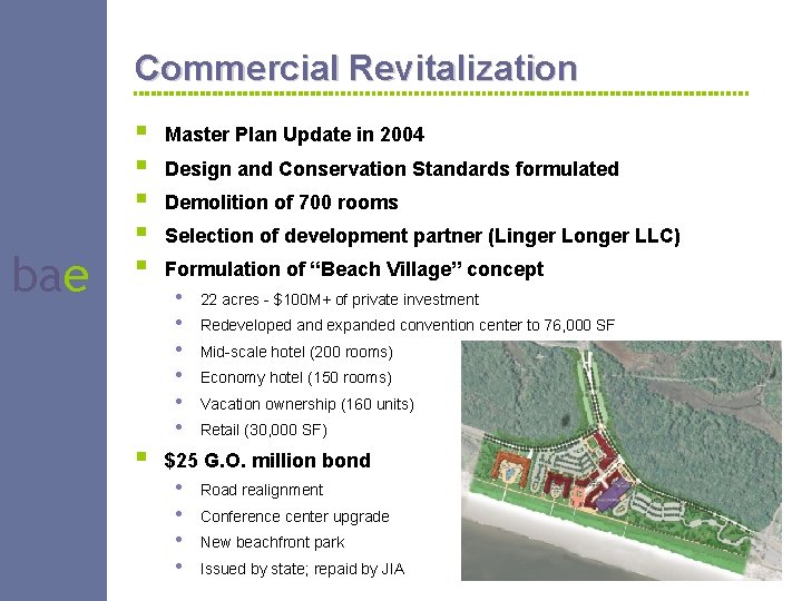 Commercial Revitalization bae § § § Master Plan Update in 2004 Design and Conservation