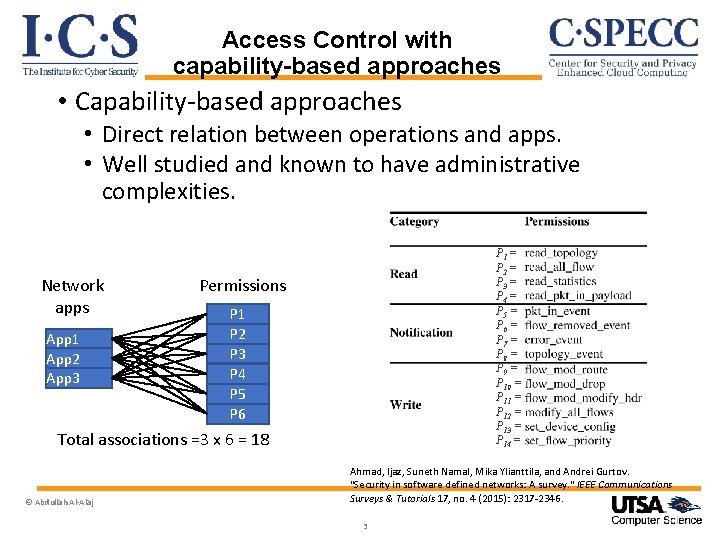 Access Control with capability-based approaches • Capability-based approaches • Direct relation between operations and